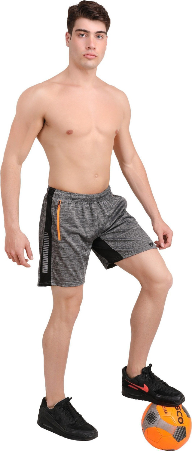 Image of Kyk Color Block Men Dark Blue, Grey Casual Shorts