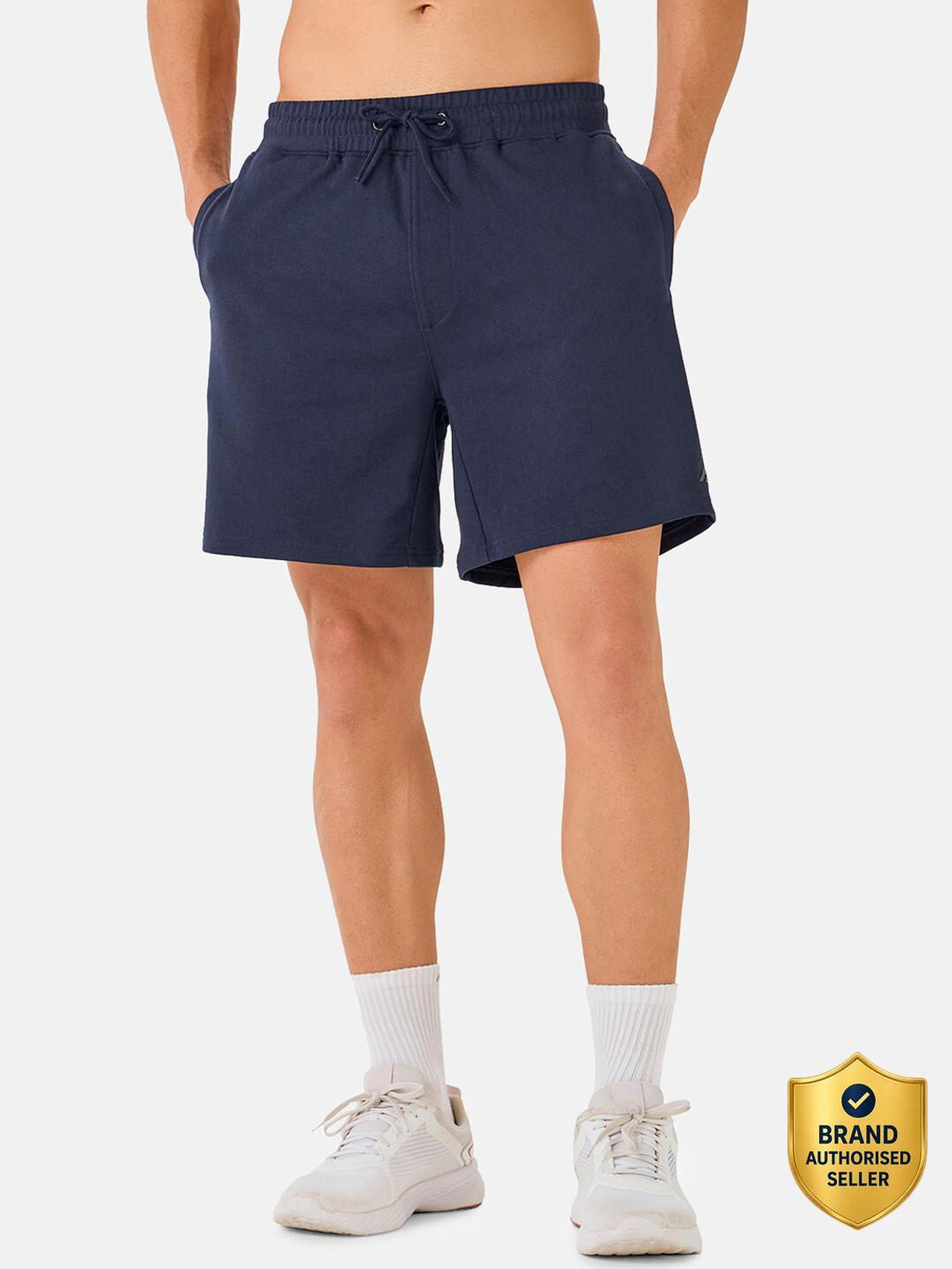Image of BOLDFIT Solid Men Blue Sports Shorts