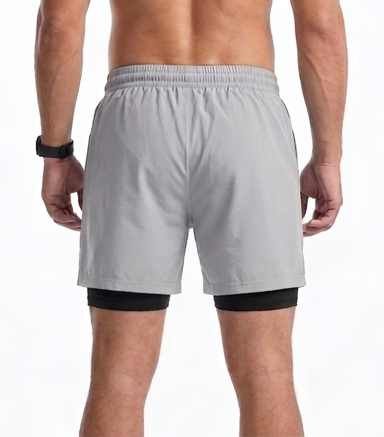 Image of FANEX FITNESS Printed Men Black, Grey Gym Shorts