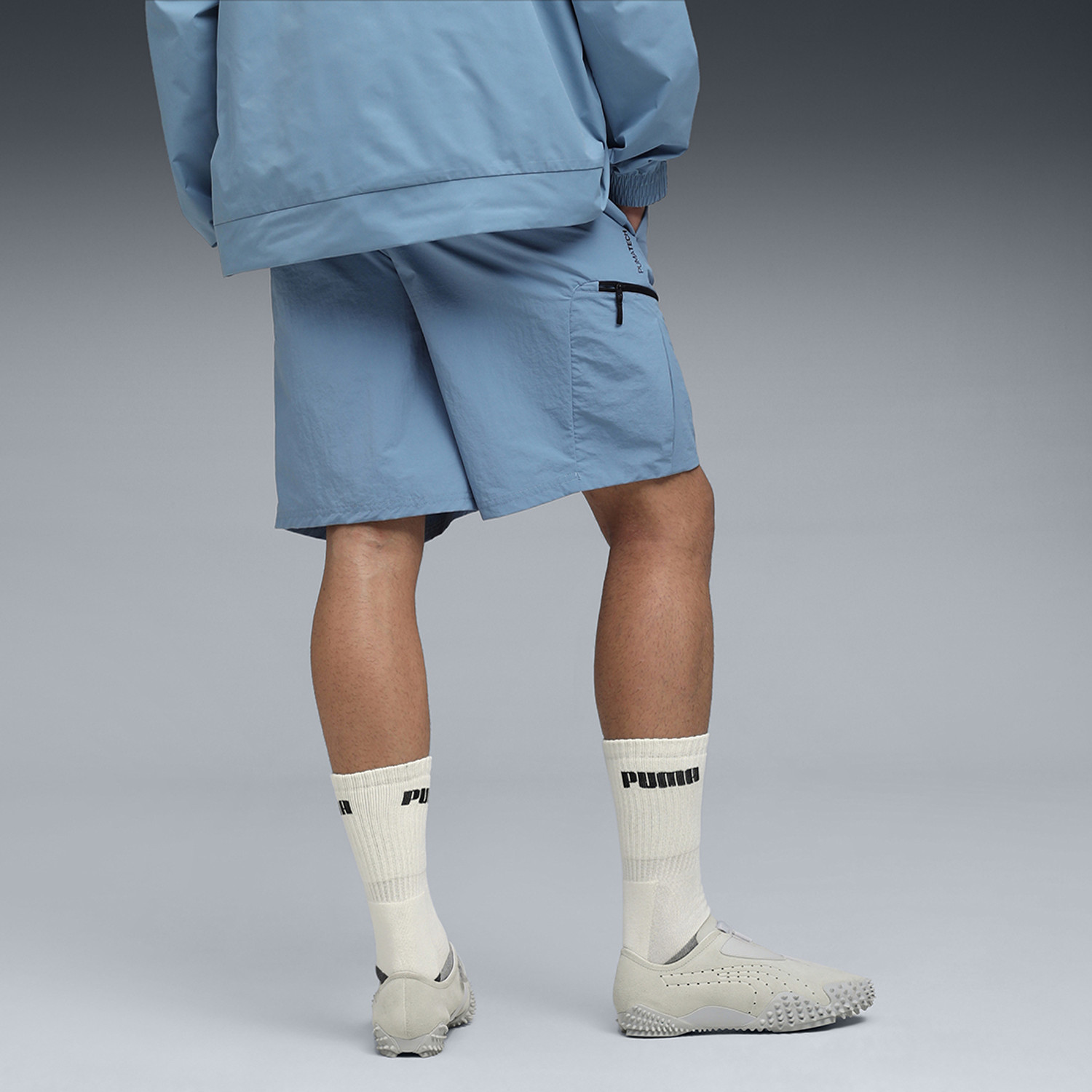Image of PUMA Self Design Men Blue Casual Shorts