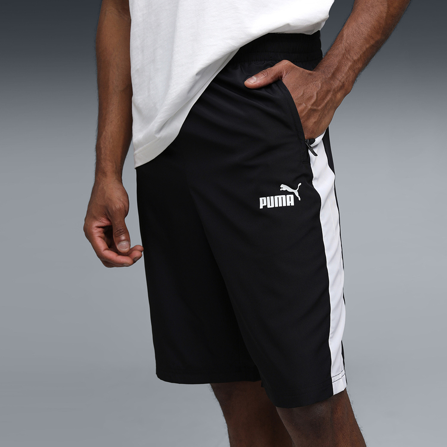 Image of PUMA Solid Men Black Casual Shorts