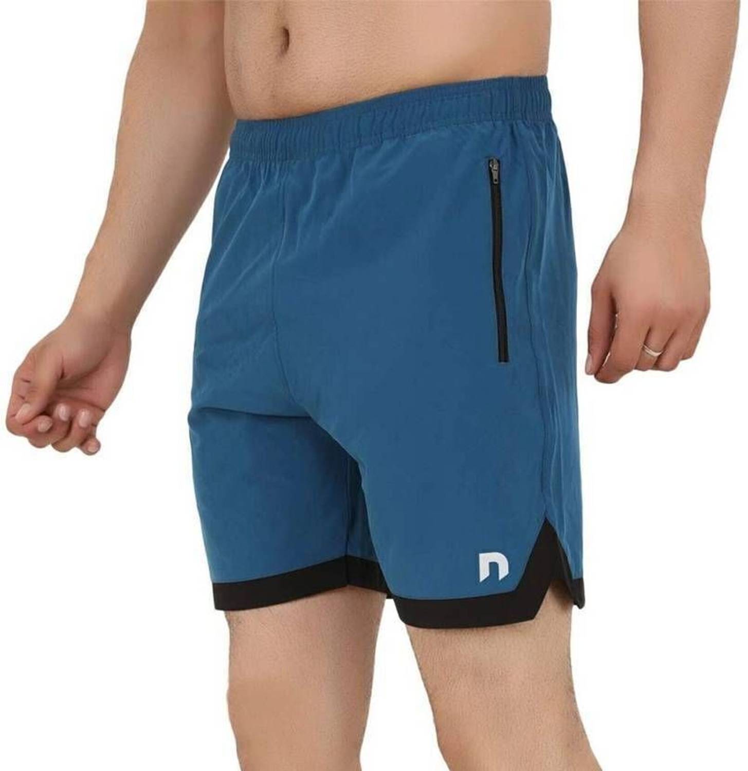 Kyk Solid Men Blue, Black Sports Shorts Pack of 2 - Image 2