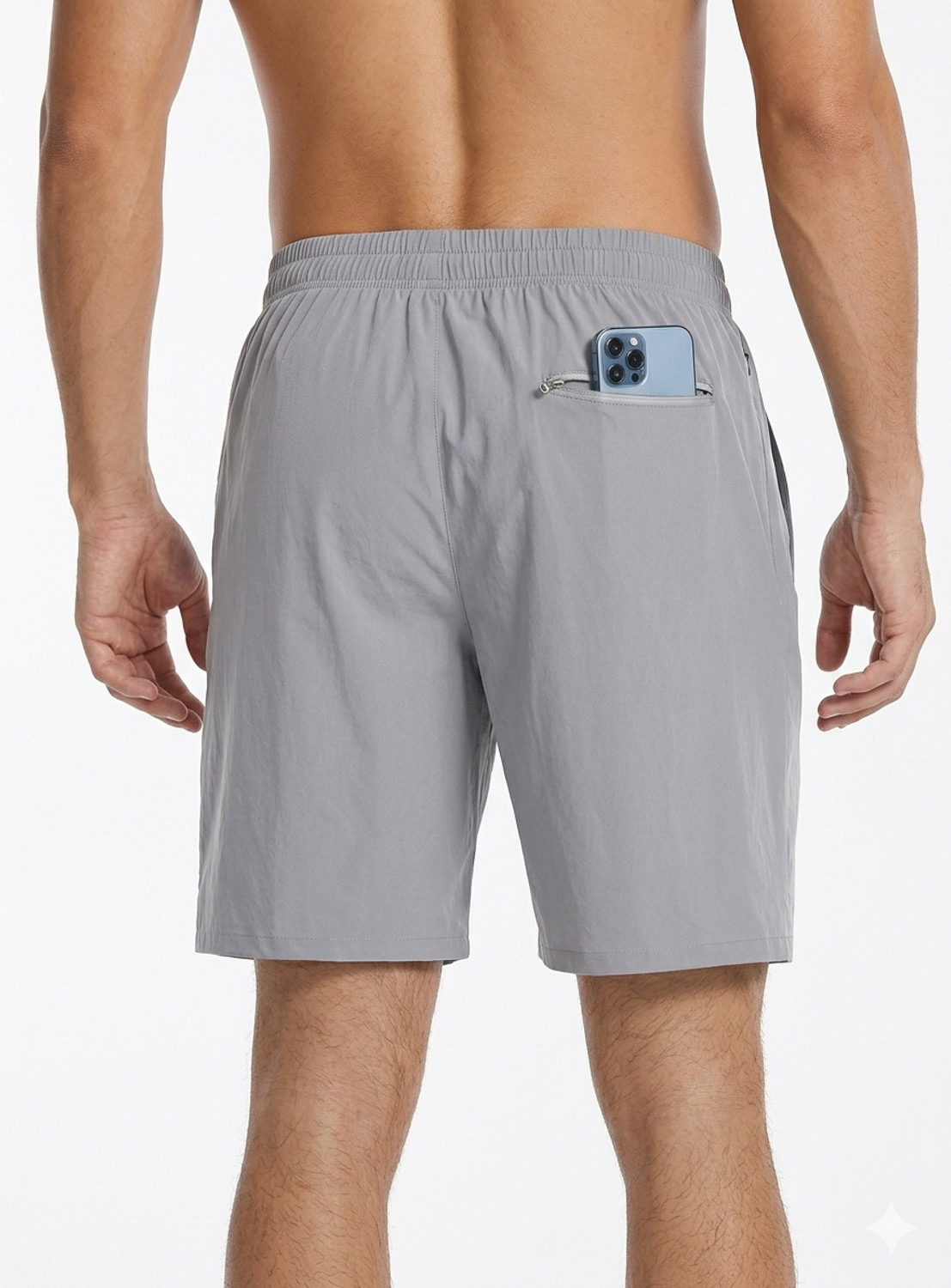Image of ATHLLON confidence yourself Solid Men Grey Sports Shorts