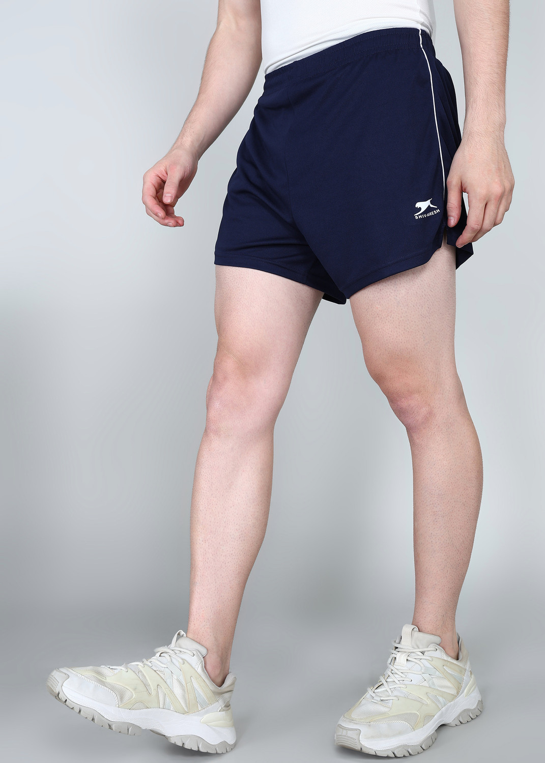 Image of Shiv Naresh Solid Men Blue Running Shorts