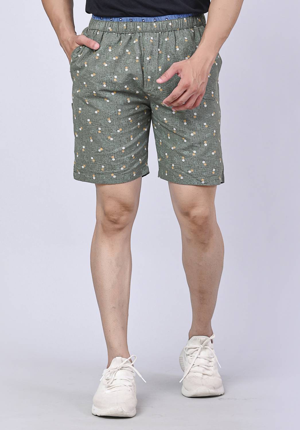 Cargo Sports Printed Men Green Bermuda Shorts
