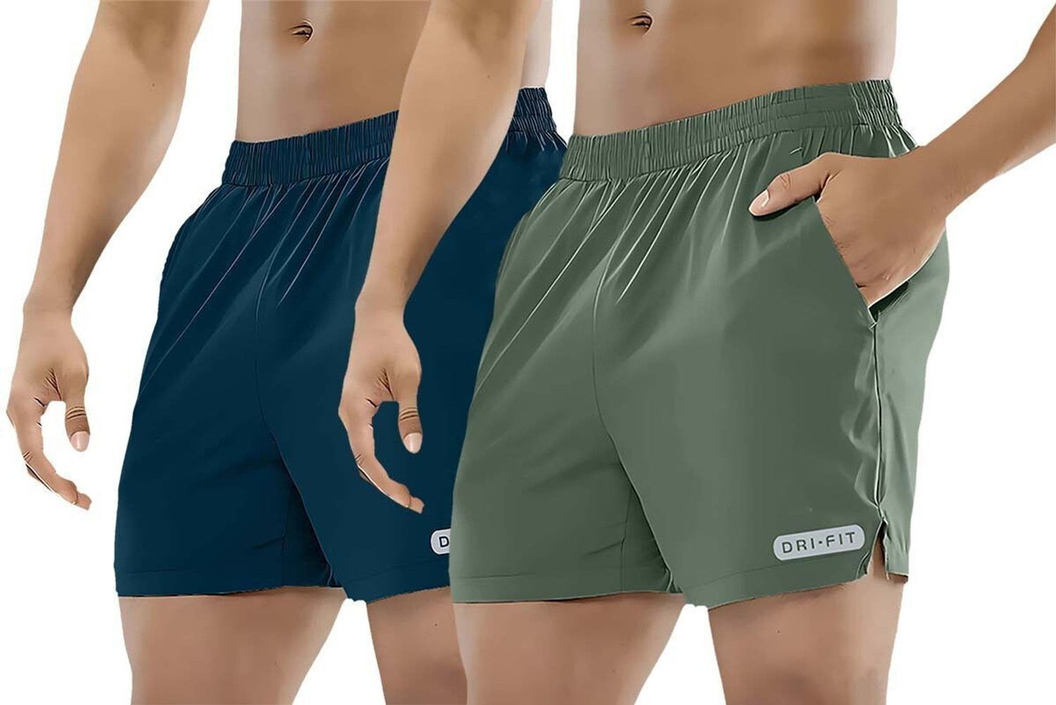 Image of TREND BISTASH COLLECTION Solid Men Blue, Green Regular Shorts