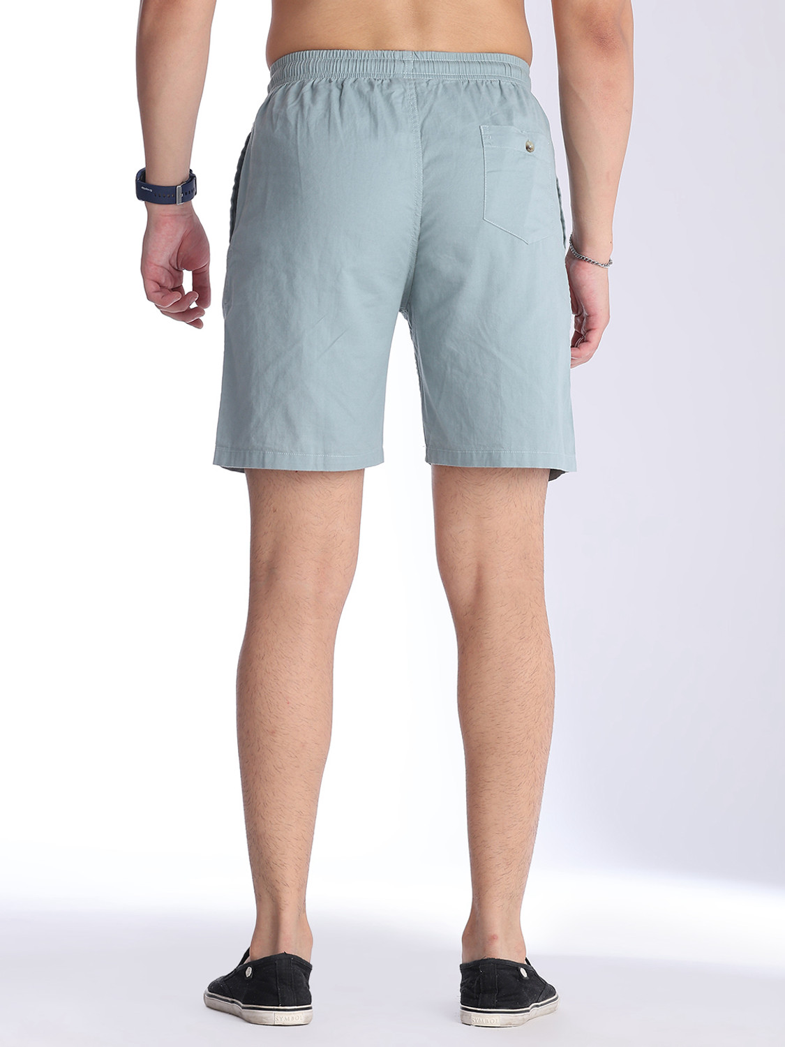 Image of V-MART Solid Men Light Blue Regular Shorts