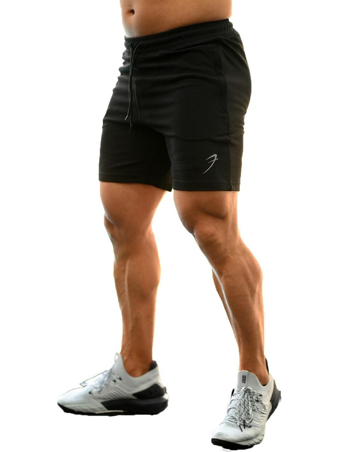 Image of FuaarK Solid Men Black Gym Shorts