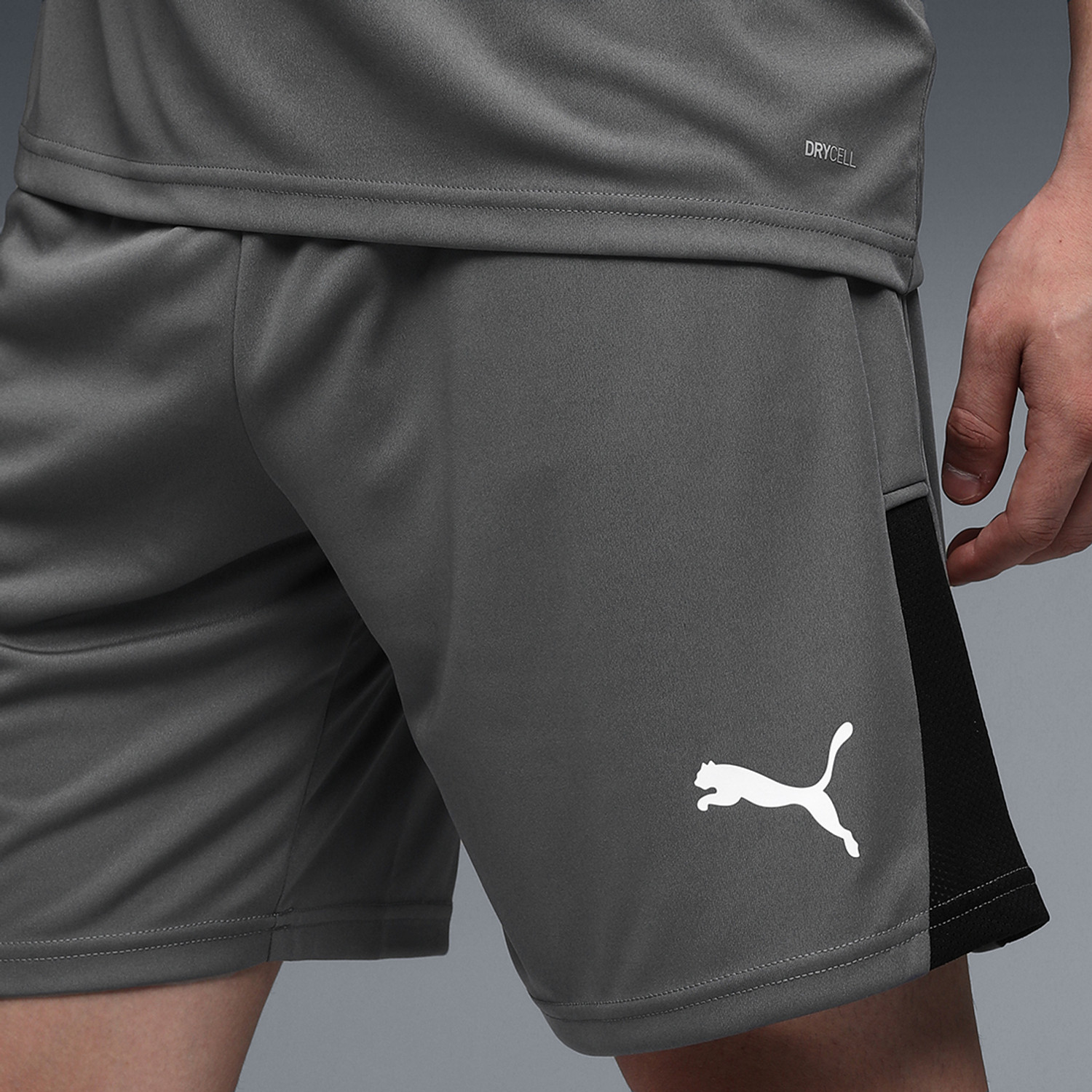Image of PUMA Solid Men Grey Sports Shorts