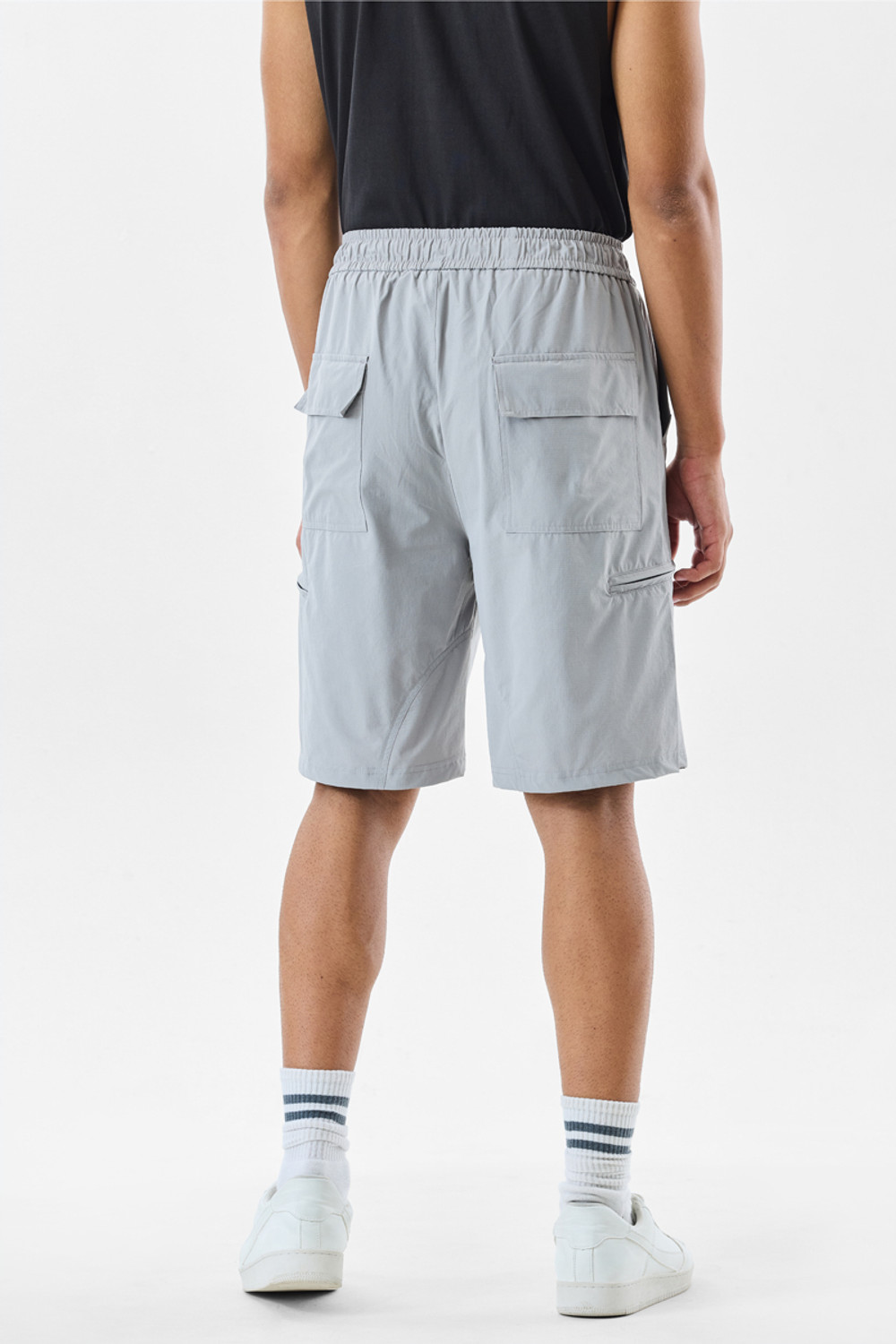 Image of Snitch Solid Men Grey Casual Shorts