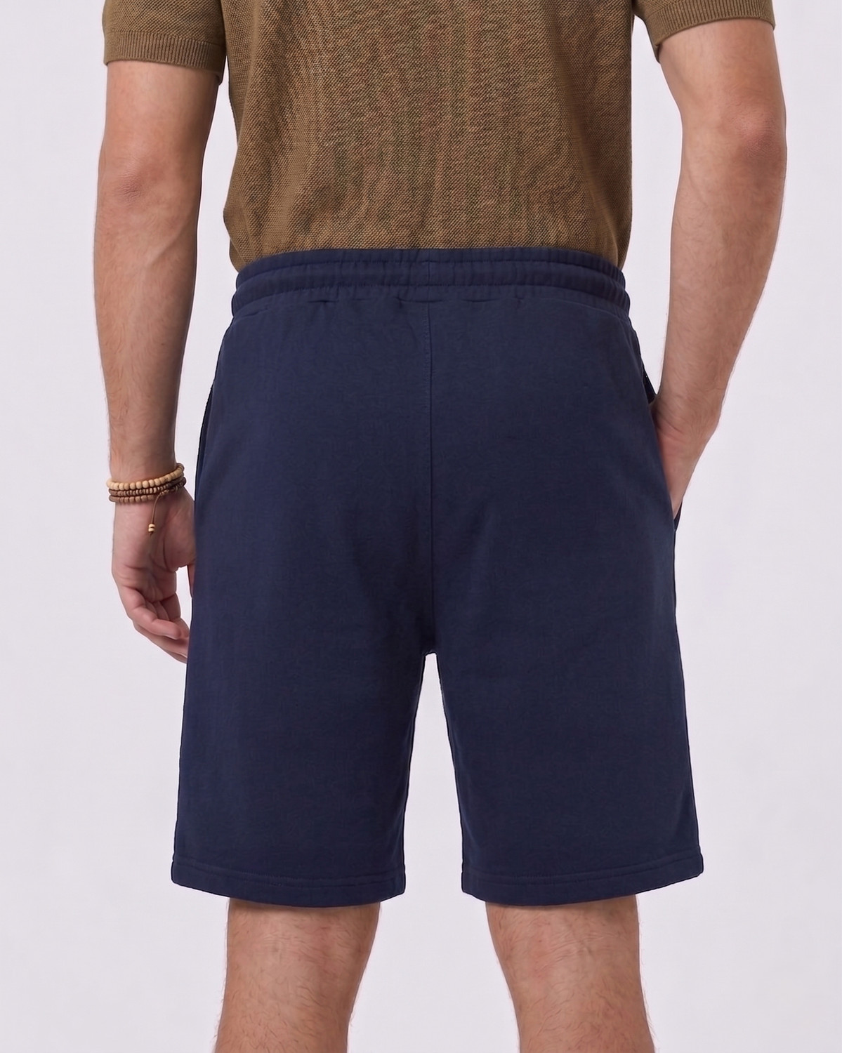Image of Try This Color Block Men Blue, White Casual Shorts