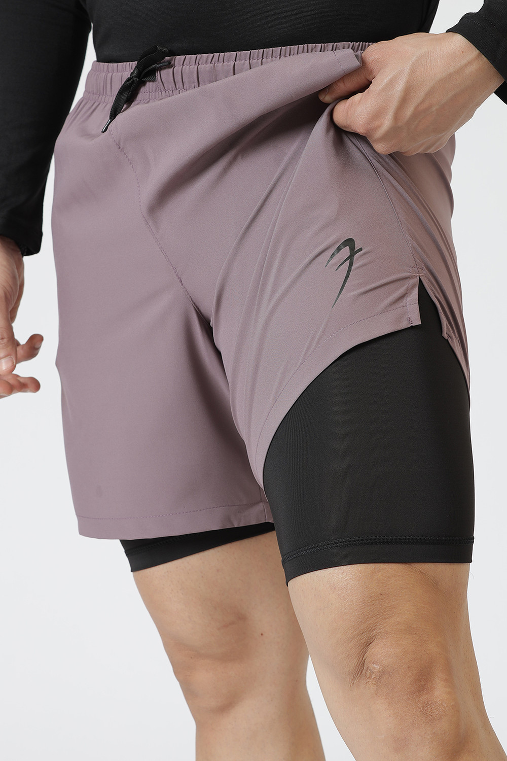 Image of FuaarK Solid Men Purple Sports Shorts