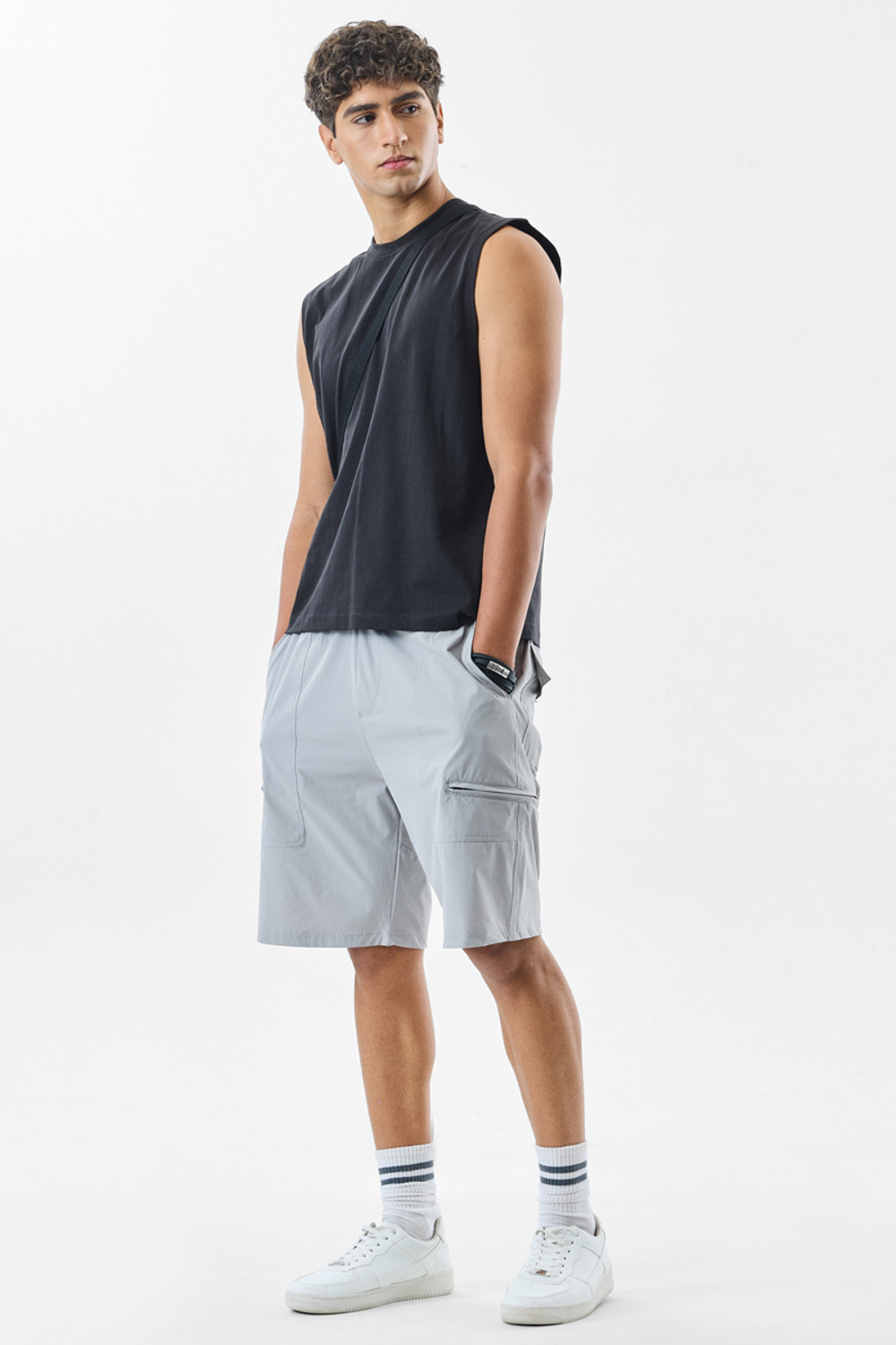 Image of Snitch Solid Men Grey Casual Shorts