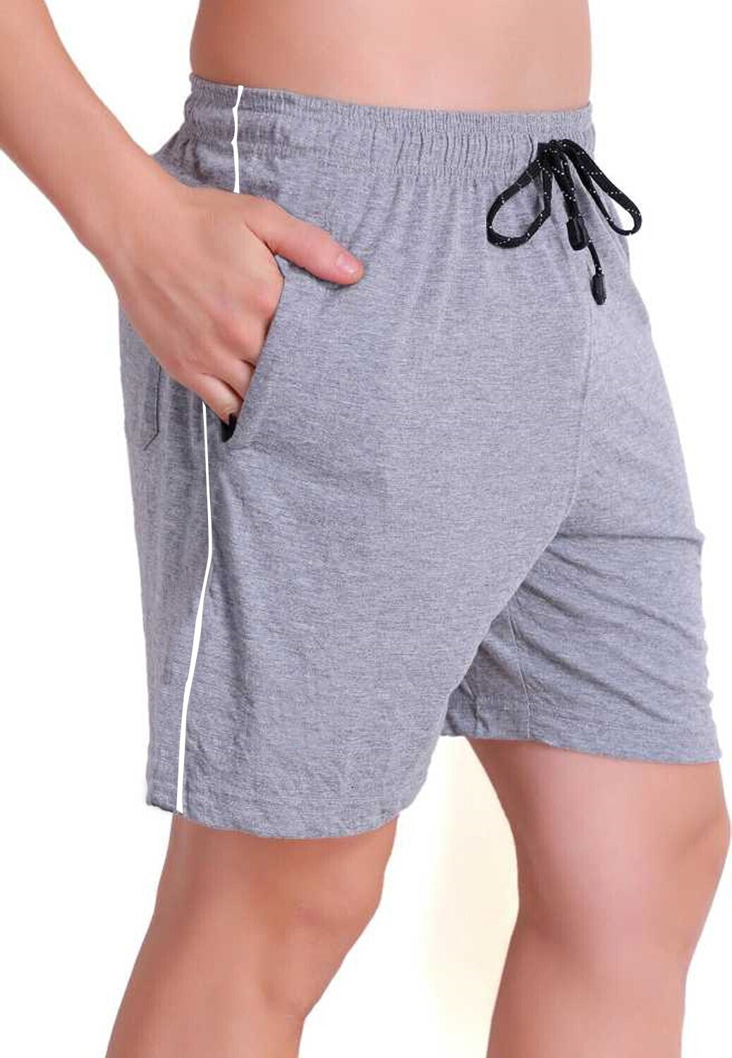 Image of Diwazzo Printed Men Grey, Black, Silver Regular Shorts