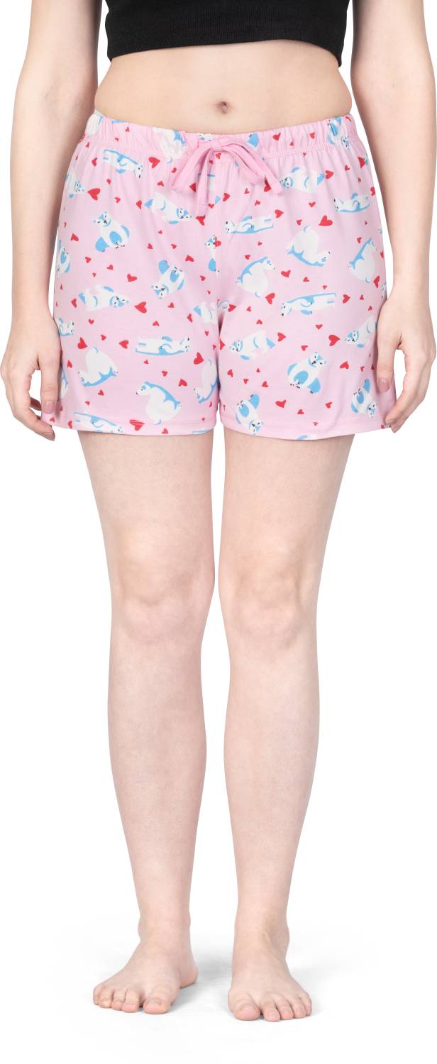 Ariel Printed Women Pink Casual Shorts