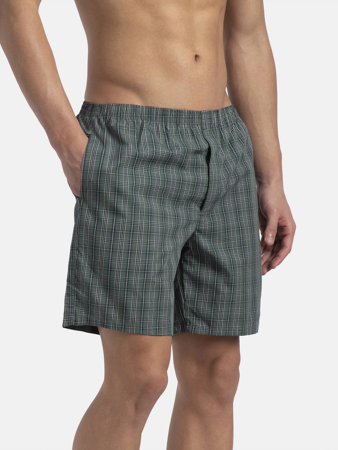 JOCKEY Checkered Men Multicolor Boxer Shorts Pack of 2 - Image 3