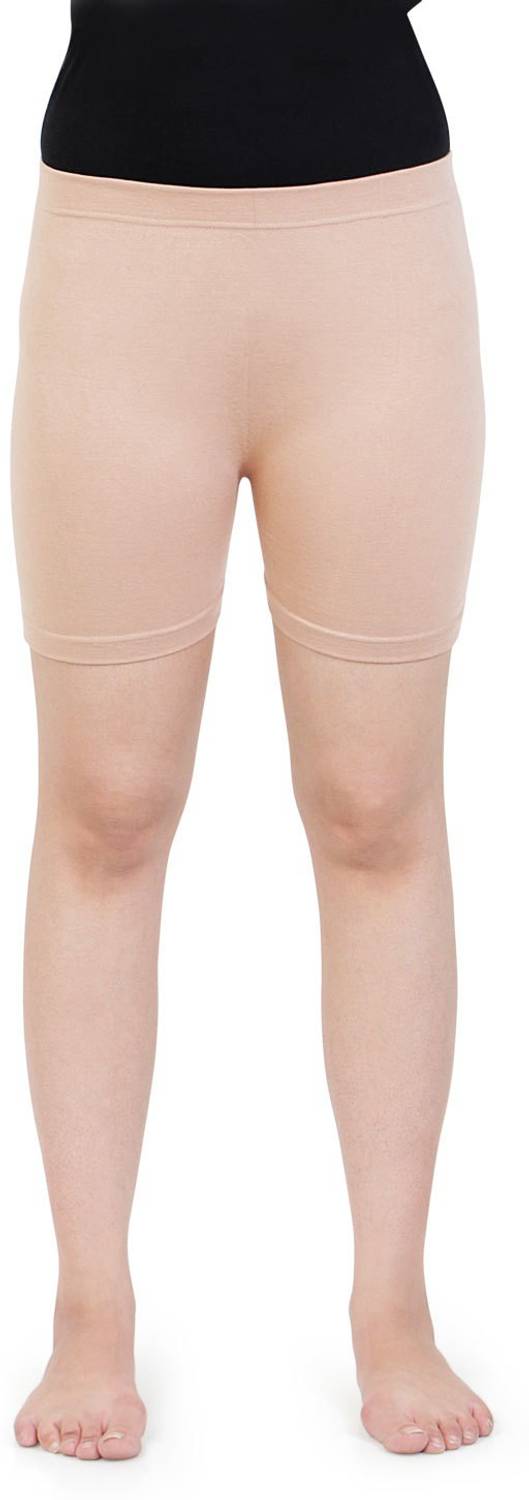 BONJOUR Solid Women Beige Basic Shorts