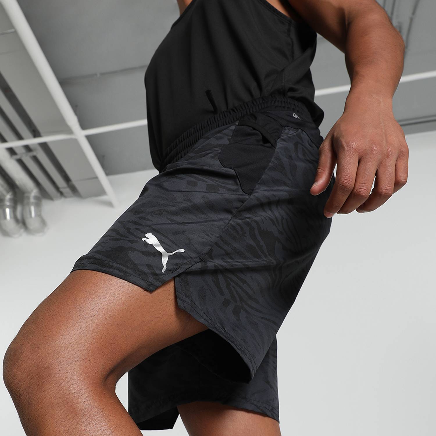 PUMA Black Running Shorts for Men - Image 1