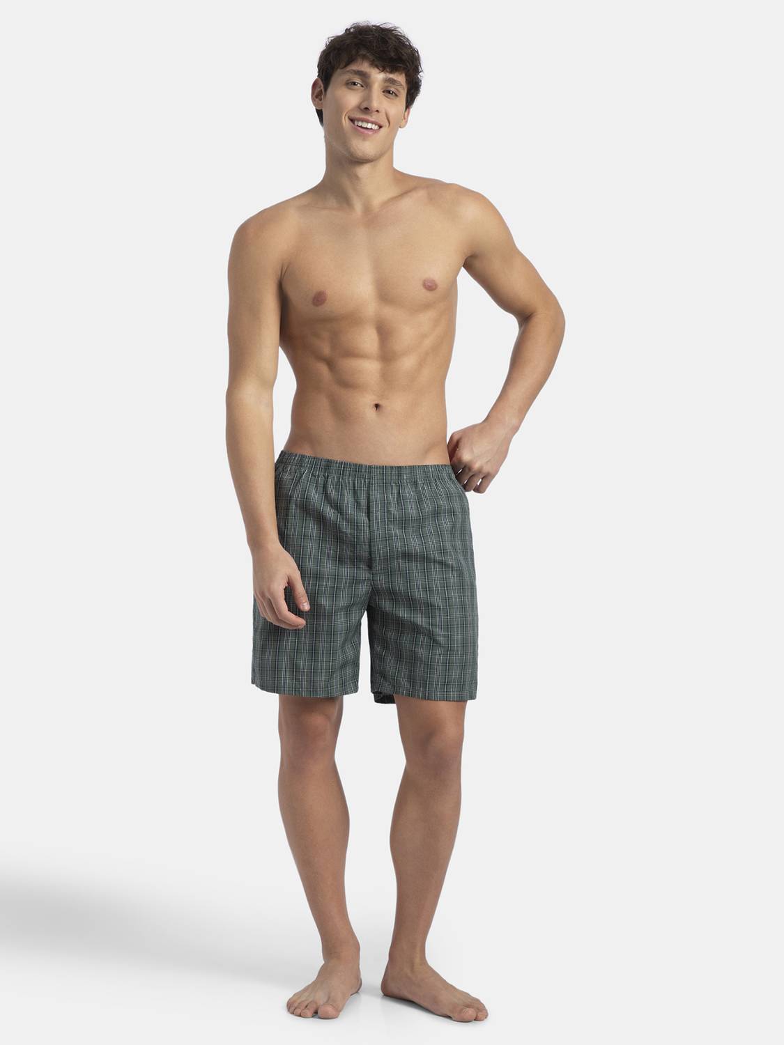 JOCKEY Checkered Men Multicolor Boxer Shorts Pack of 2 - Image 5