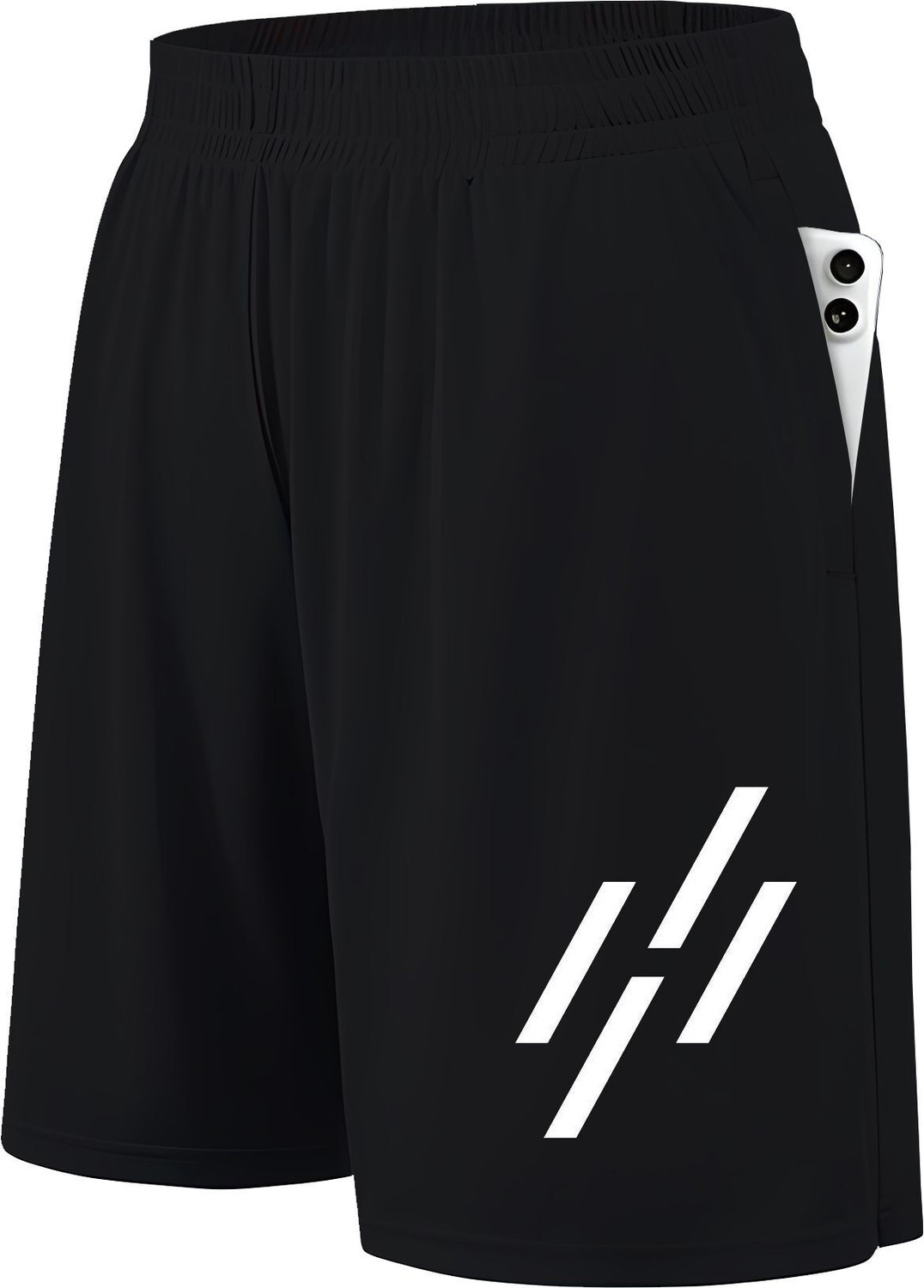 Image of DENLIKE' Solid Men Black Gym Shorts, Sports Shorts, Running Shorts, Basic Shorts