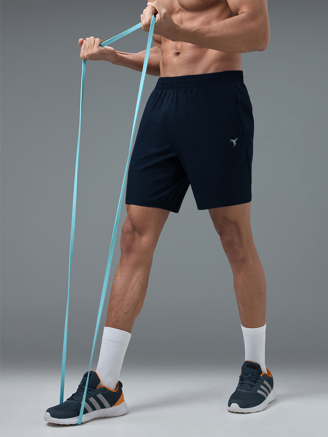 Image of TECHNOSPORT Solid Men Blue Sports Shorts