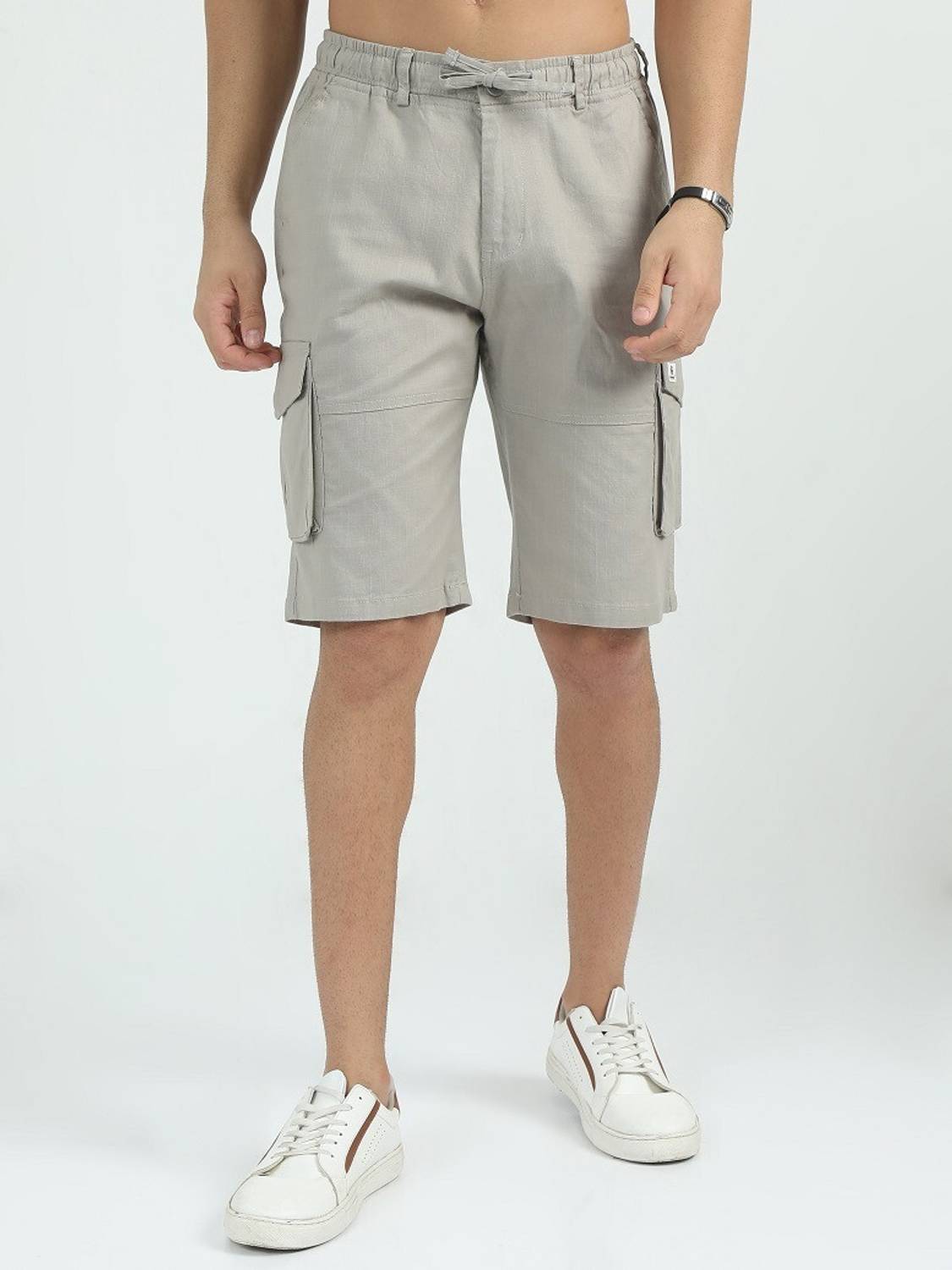Bellaciao Clothings Co Solid Men Grey Cargo Shorts