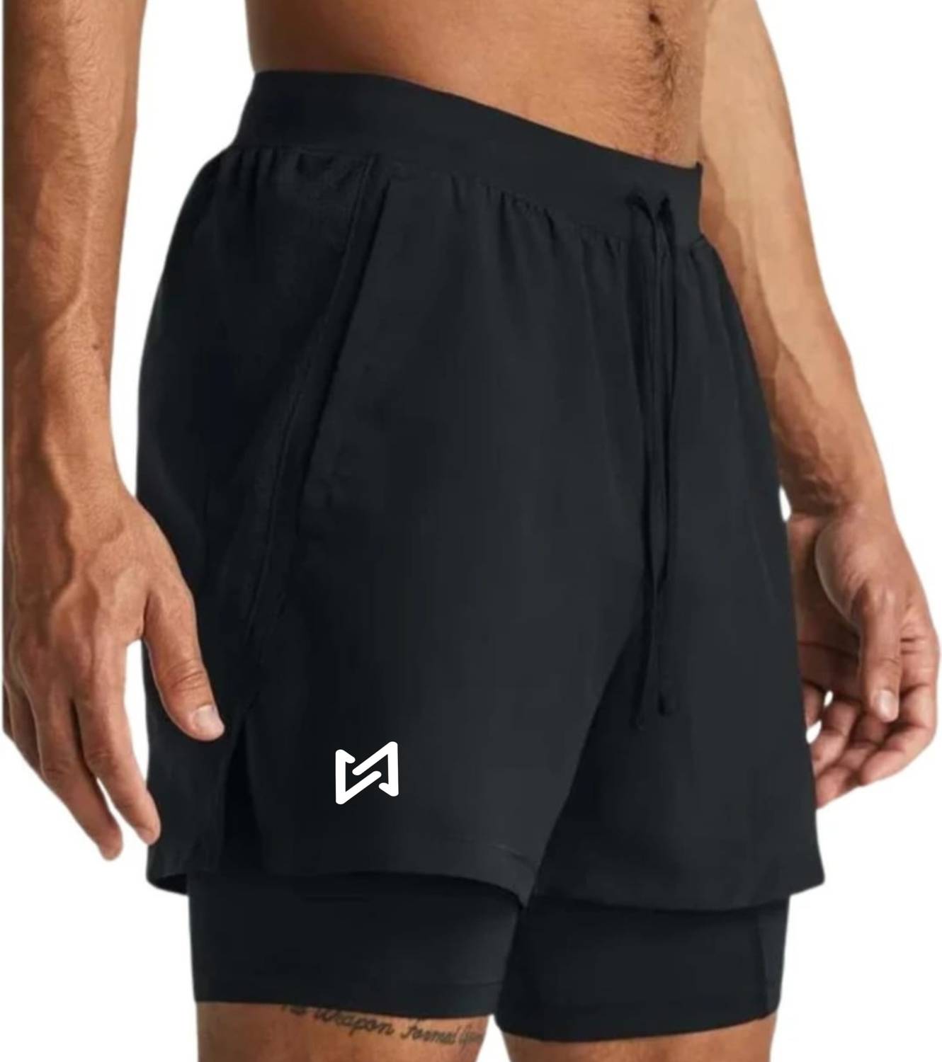 Cliffix Black Sports Shorts - Image 1