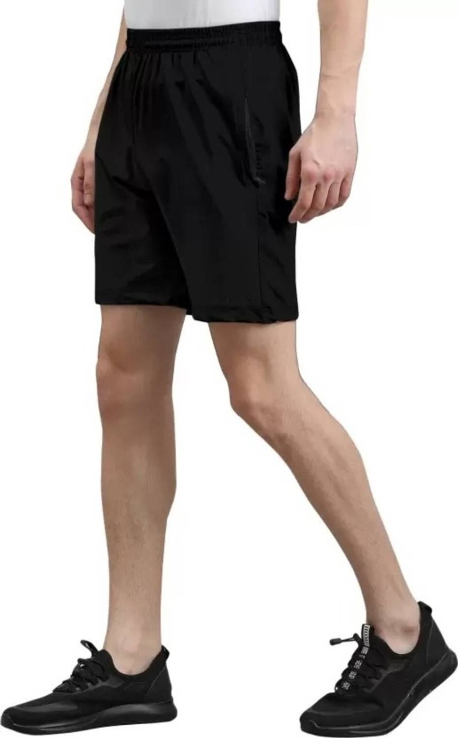 wildborn Solid Men Black Casual Shorts