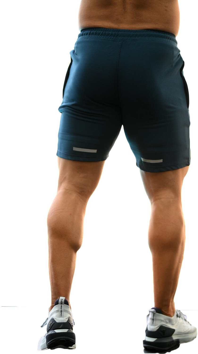 Image of FuaarK Solid Men Blue Gym Shorts