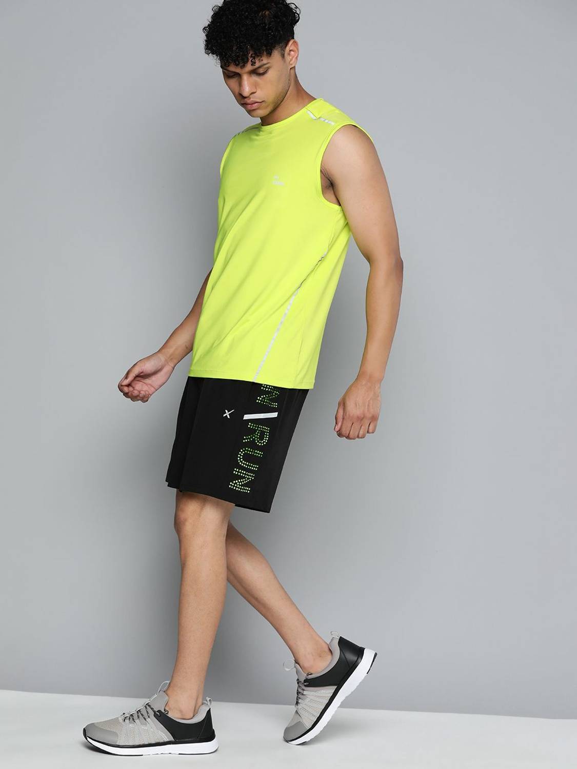 HRX Men Black, Green Running Shorts - Image 5