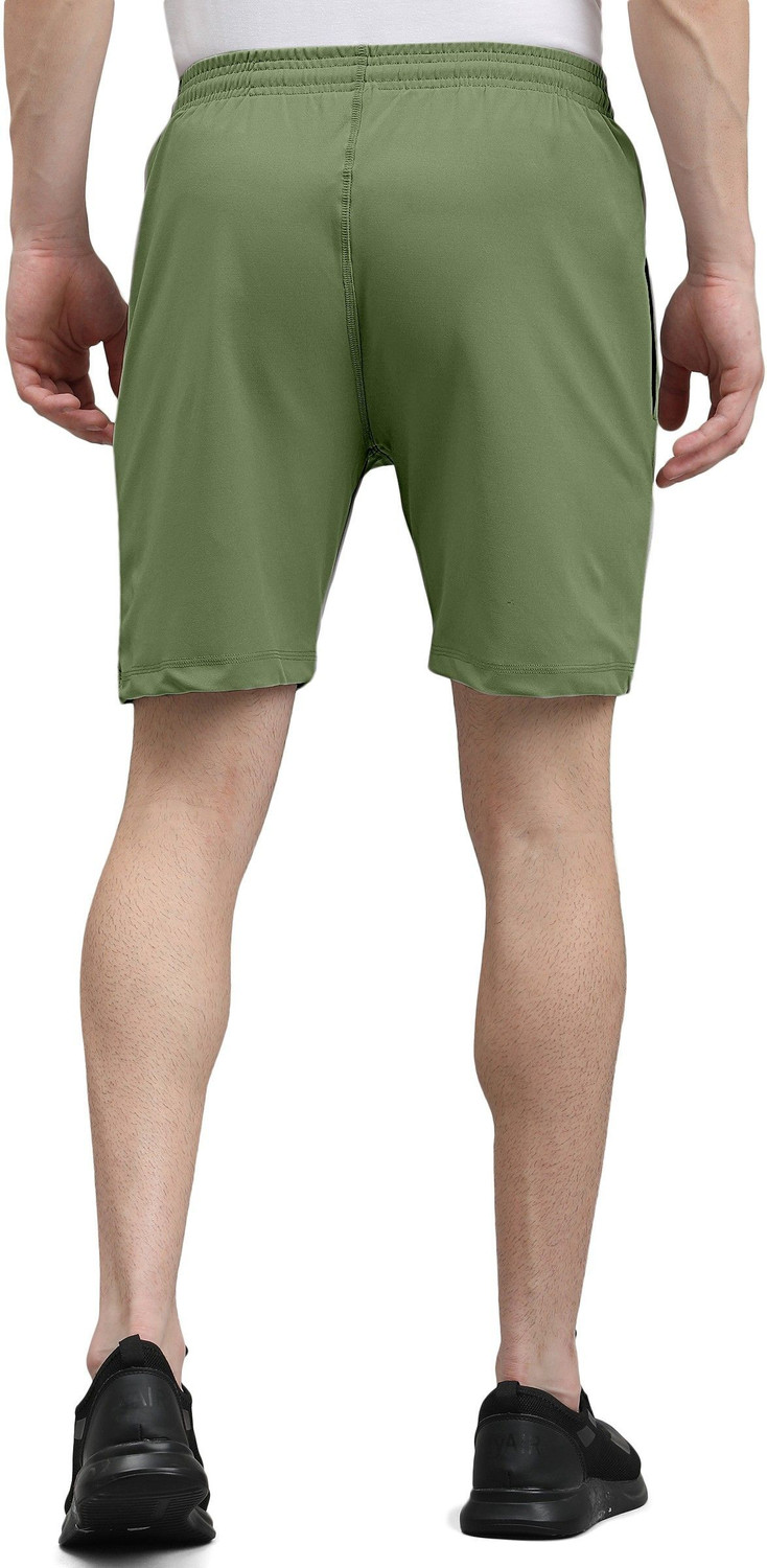 Image of INDICLUB Solid Men Black, Light Green Regular Shorts