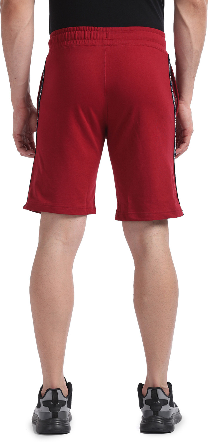 Image of U.S. POLO ASSN. Self Design Men Red Sports Shorts