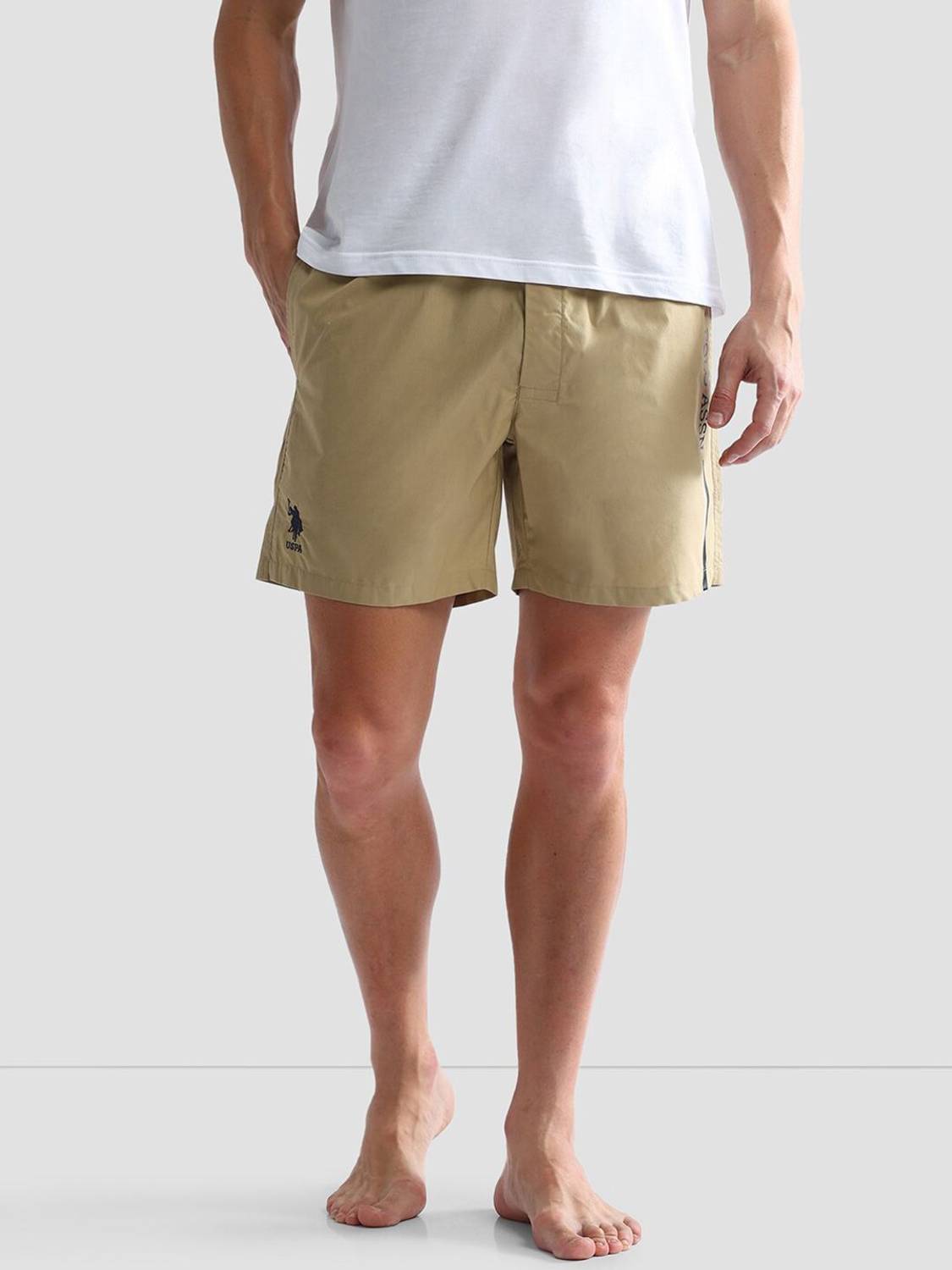 U.S. POLO ASSN. Men Beige Night Shorts