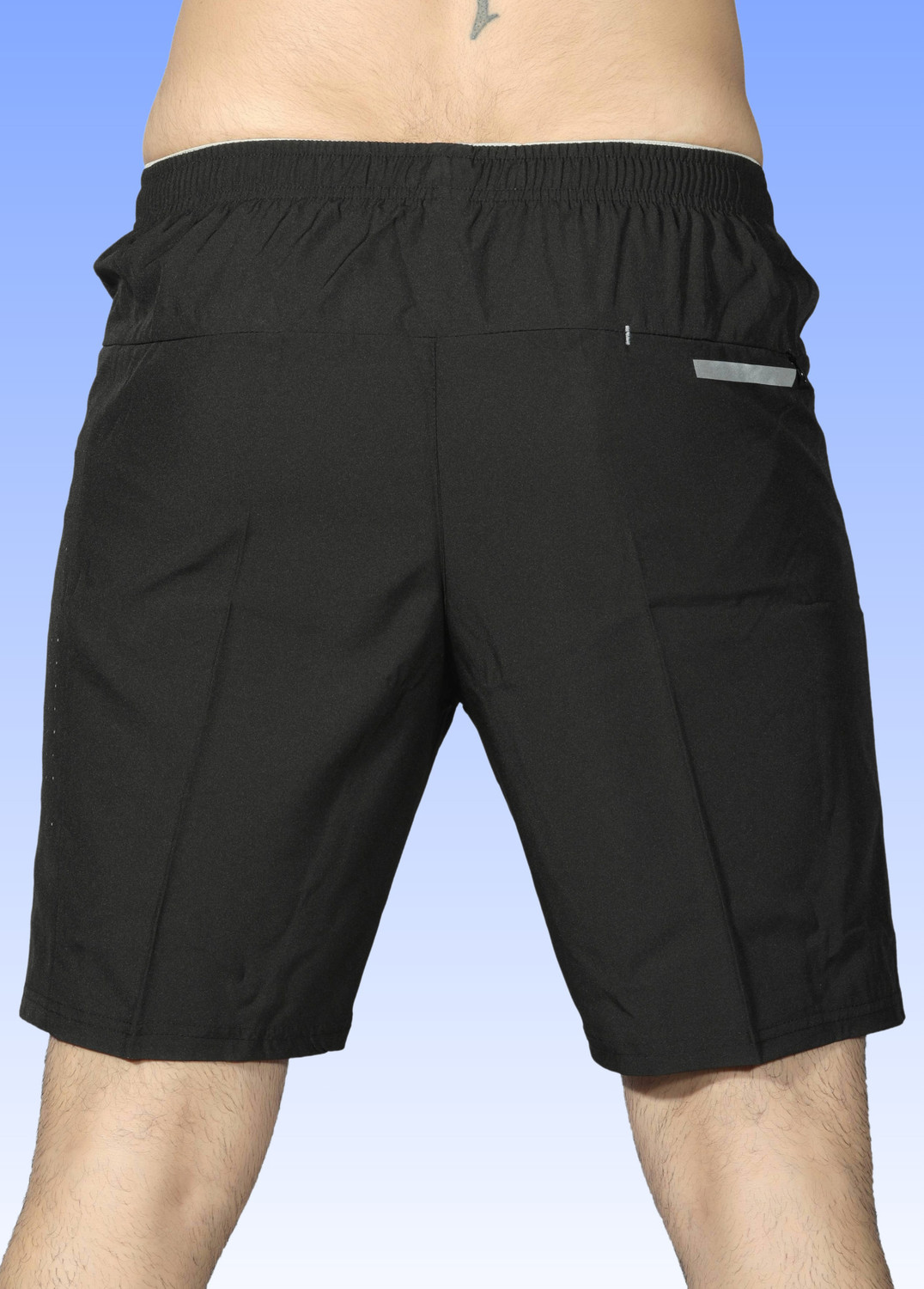 Image of Renessa Printed Men Black Gym Shorts