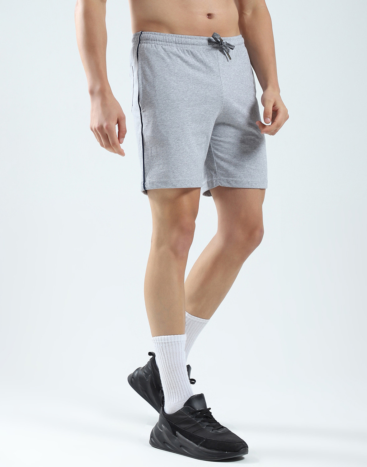 Image of MONTE CARLO Solid Men Grey Bermuda Shorts