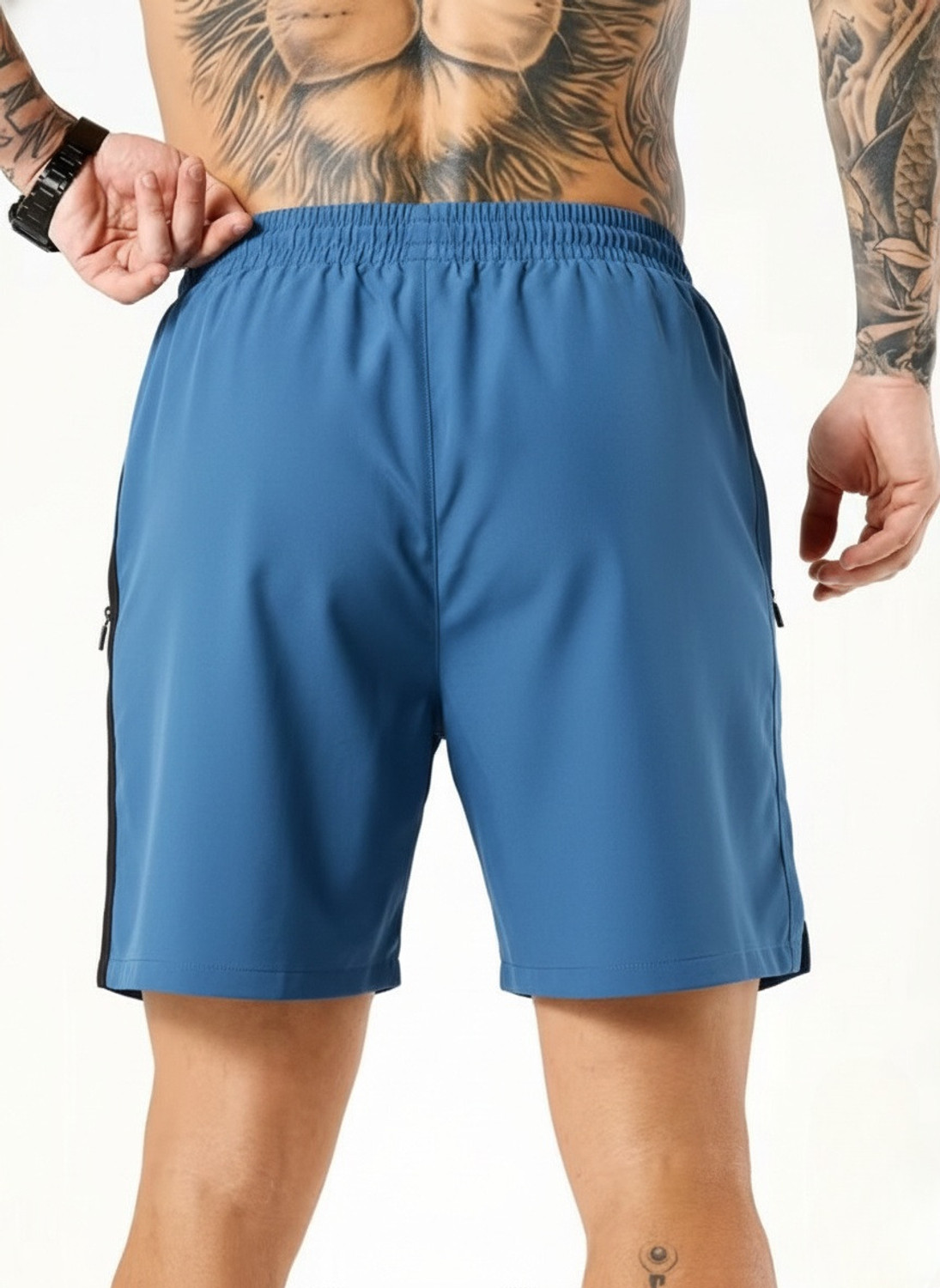 Image of coastal clothier Striped Men Blue Gym Shorts
