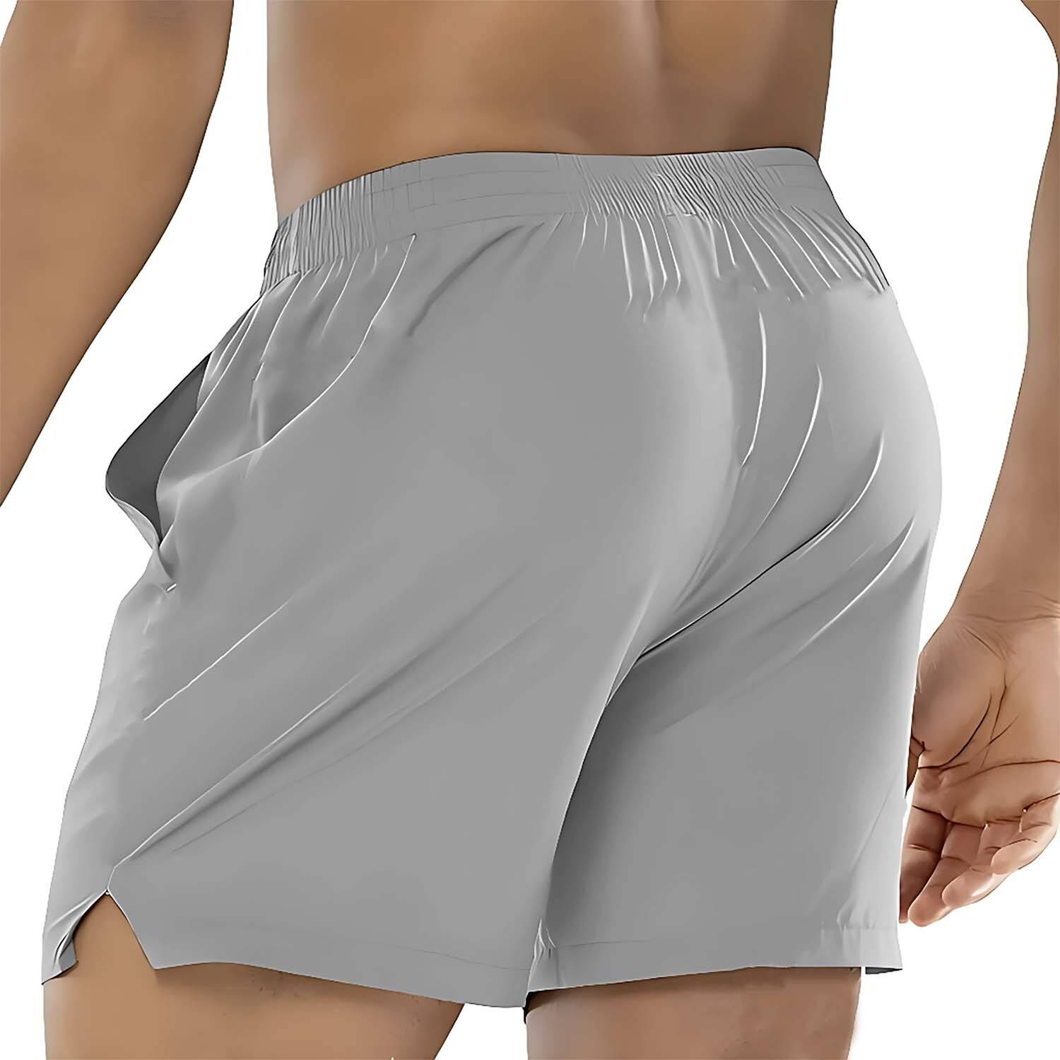 PRAVAHA Men Grey, Black Gym Shorts Pack of 2 - Image 3