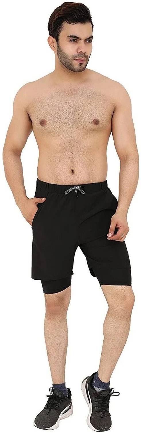 Kyk Black Gym Shorts for Men - Image 5