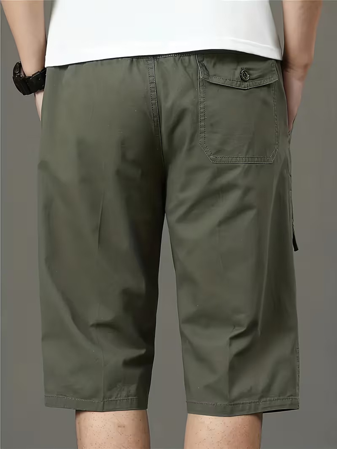 Image of sti Solid Men Green Cargo Shorts