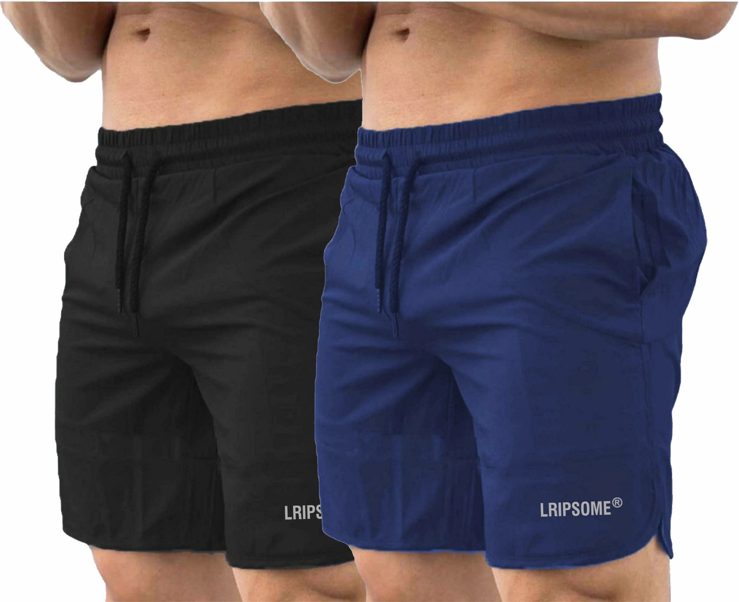 Image of Lripsome Printed Men Black, Blue Sports Shorts