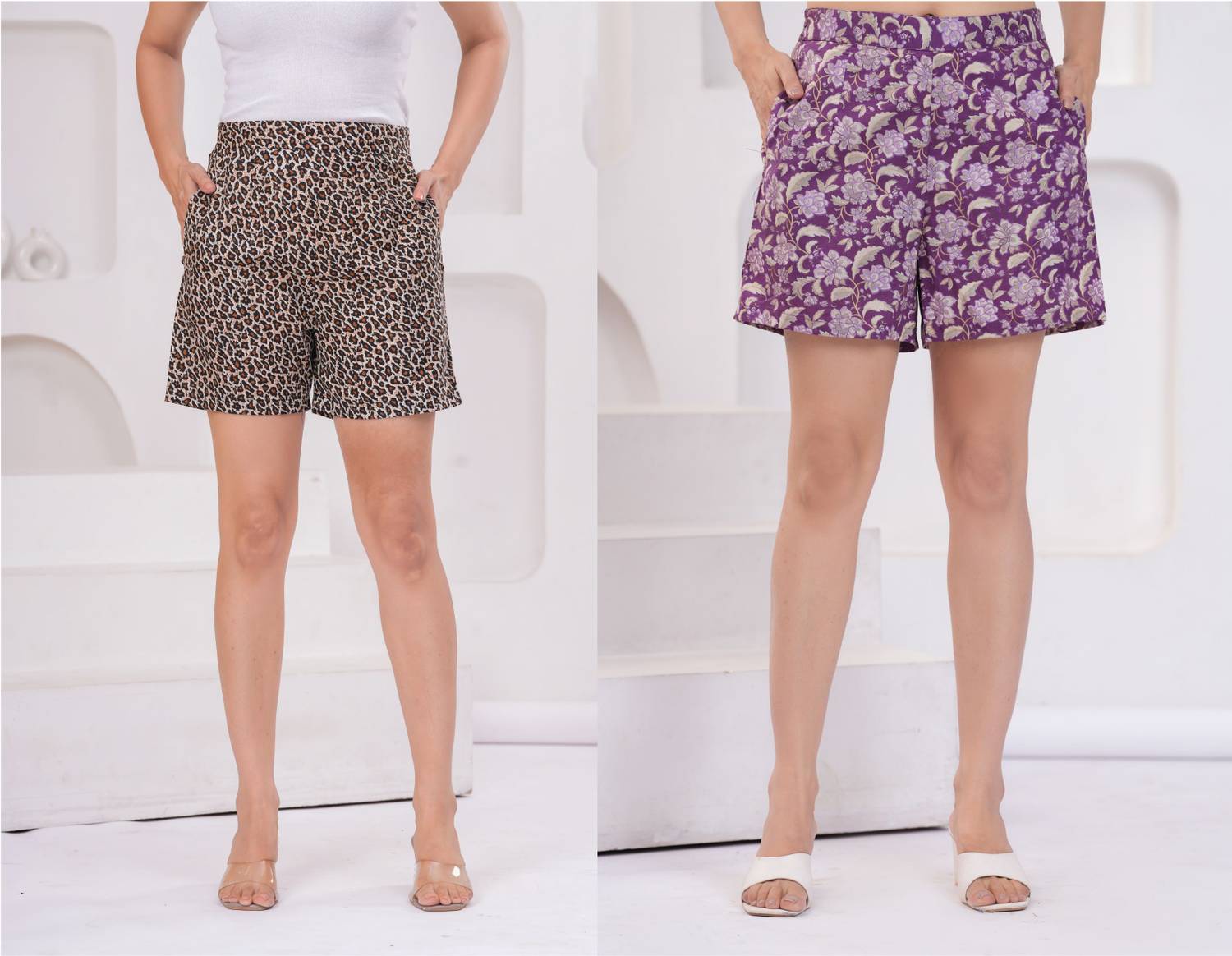 Aanvikurti Printed Women Multicolor Regular Shorts