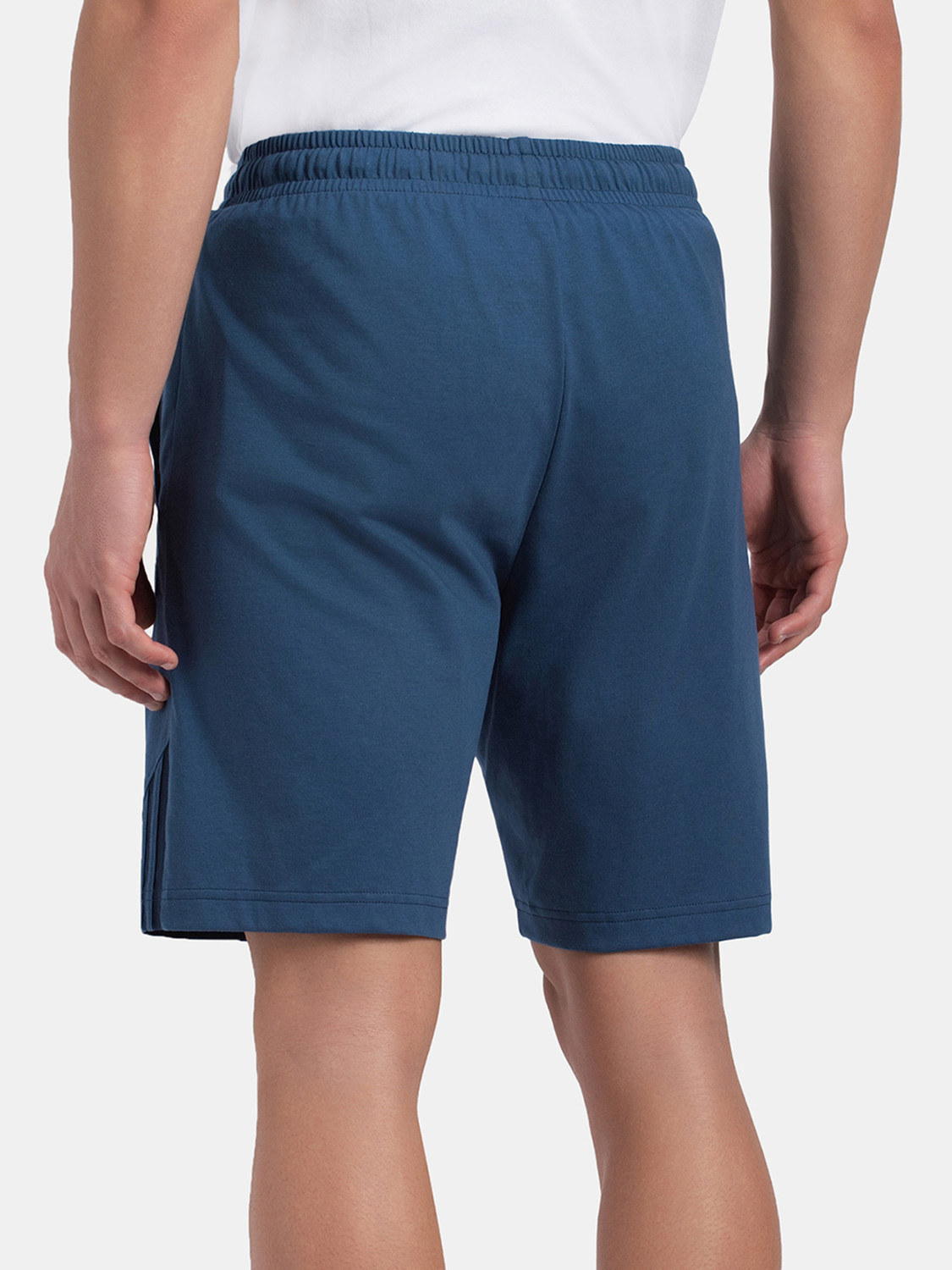 Image of JOCKEY Solid Men Blue Regular Shorts
