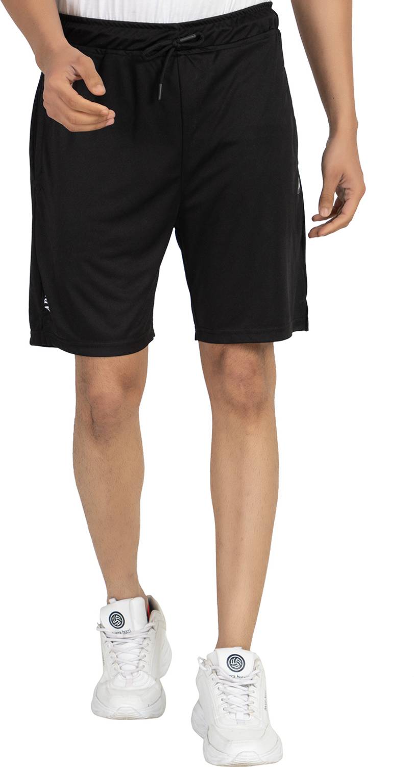 ABZJOGG Self Design Men Black Sports Shorts