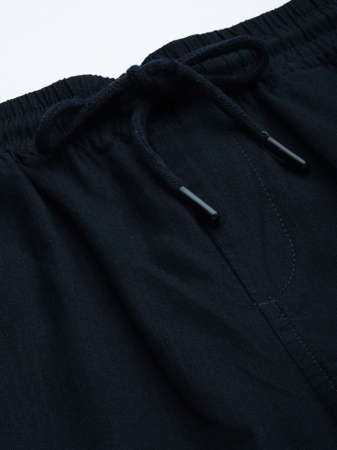 Image of The Indian Garage Co. Solid Men Blue Cargo Shorts