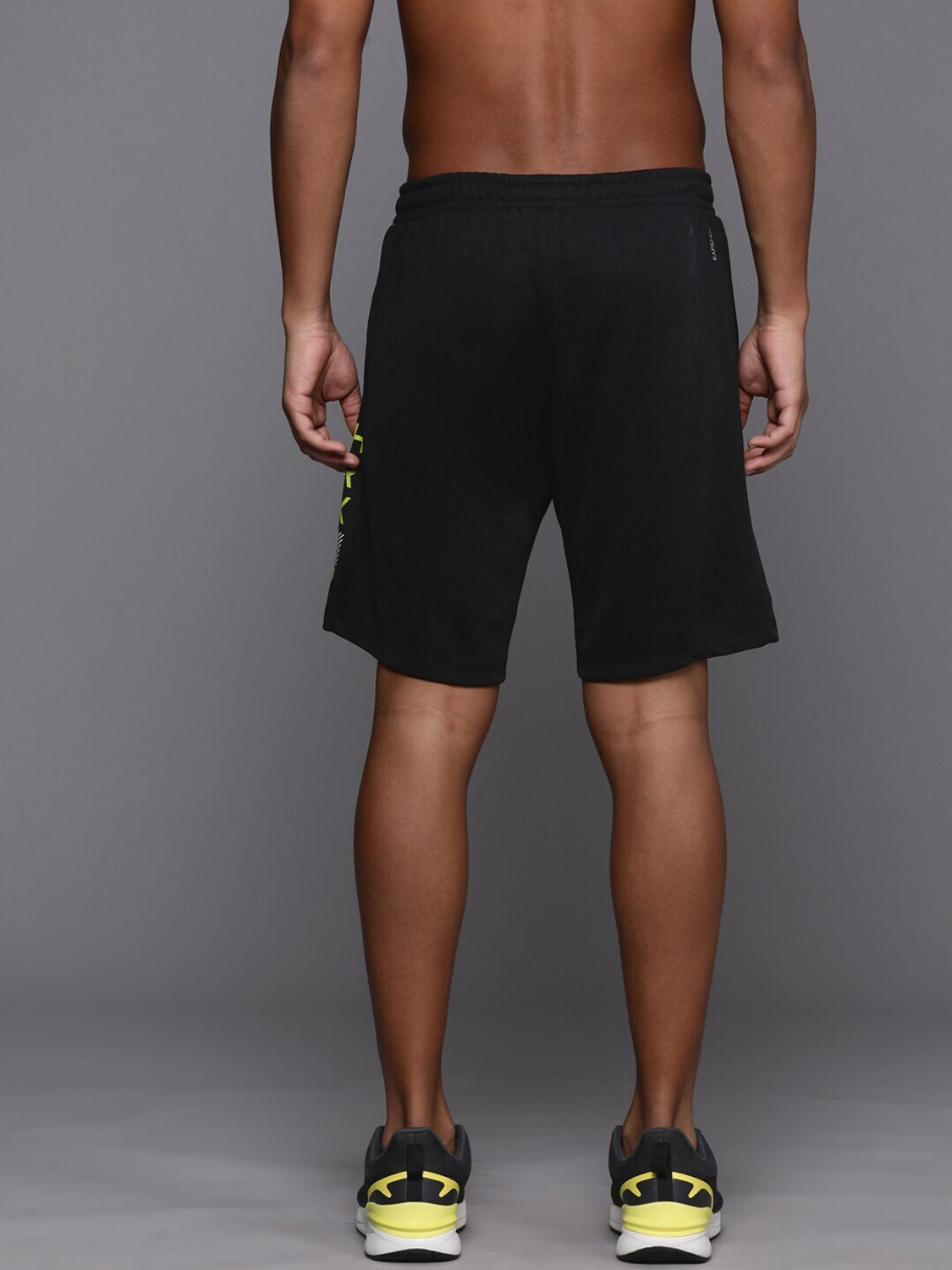 Image of HRX by Hrithik Roshan Printed Men Black Sports Shorts