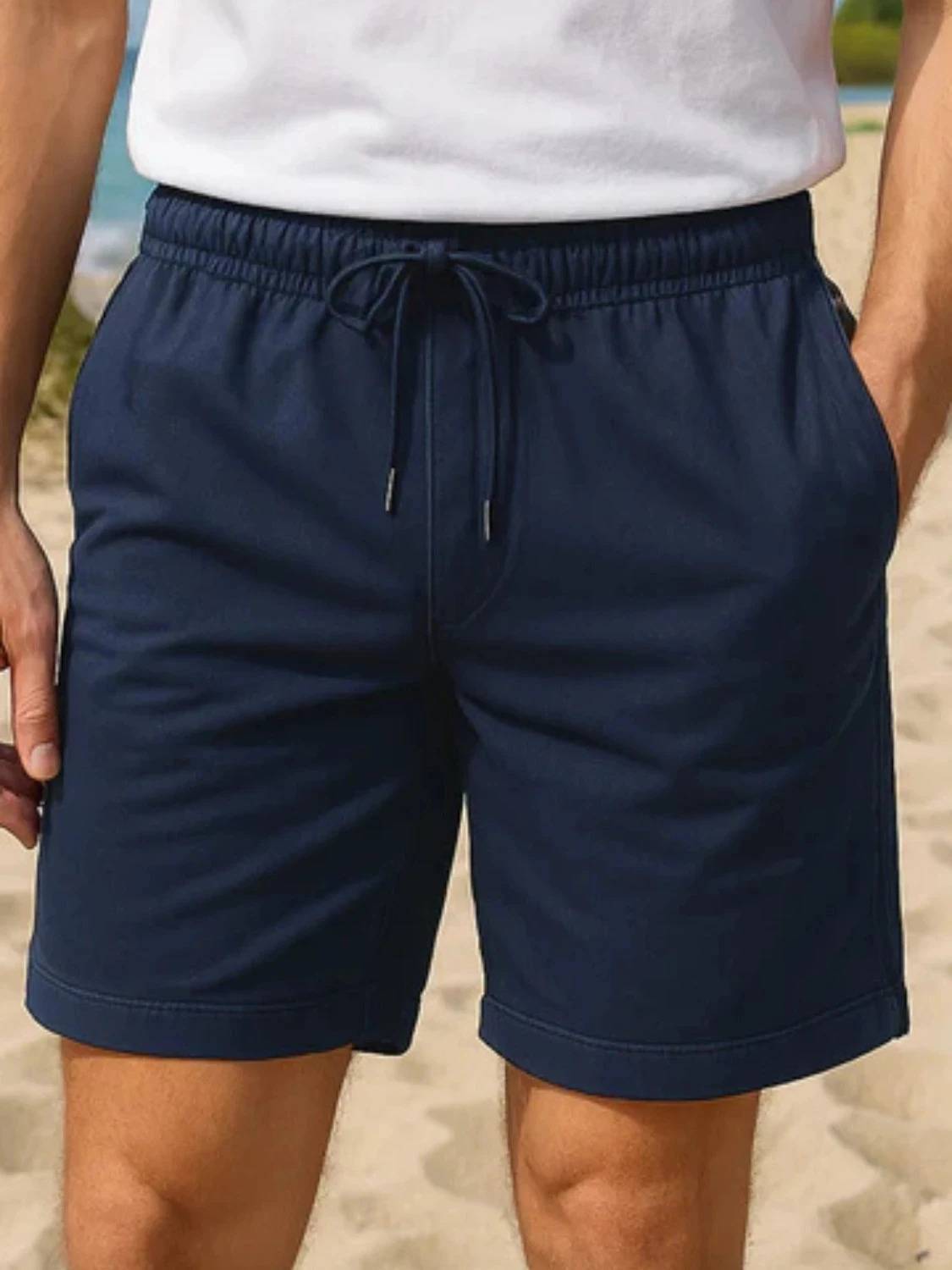 BTMZ Solid Men Blue Regular Shorts