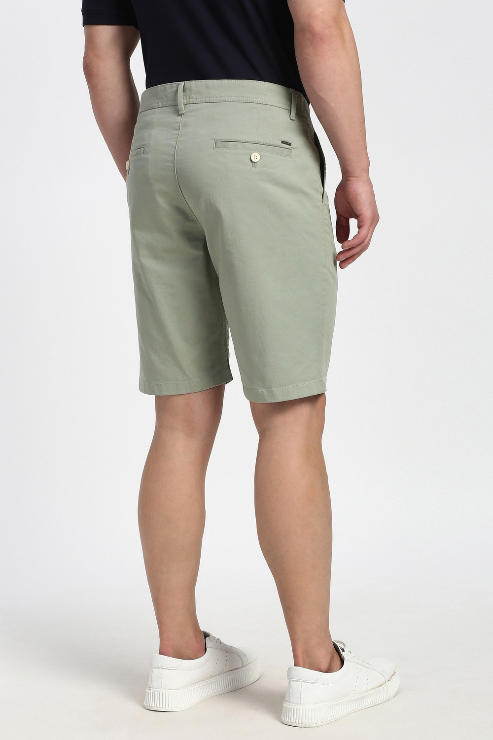 Image of PETER ENGLAND Solid Men Green Casual Shorts