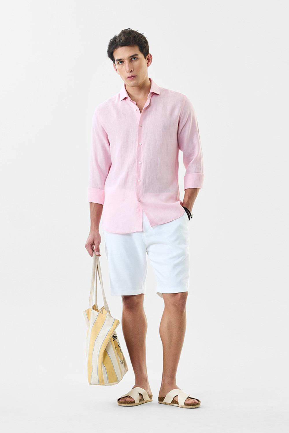 Image of Snitch Solid Men White Casual Shorts