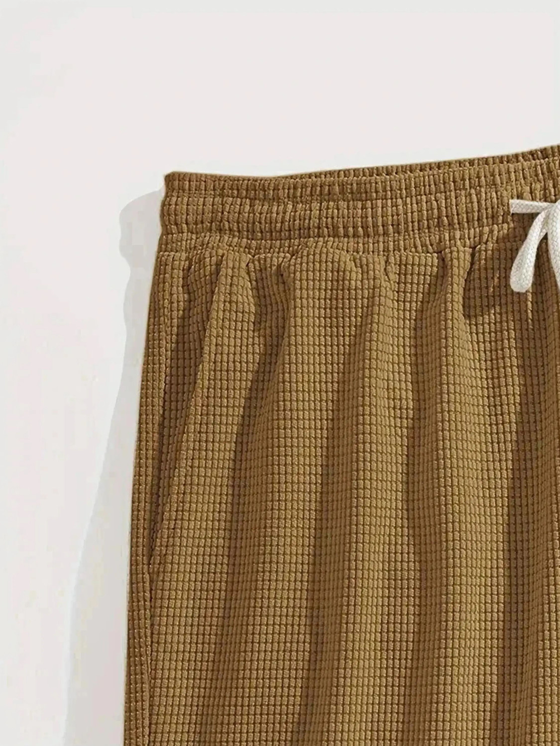 Image of WeReKo Self Design Men Khaki Regular Shorts