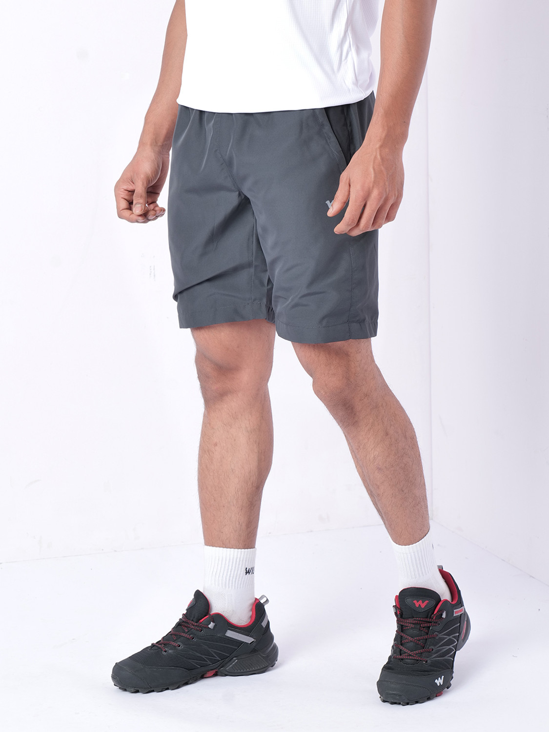 Image of Wildcraft Solid Men Dark Grey Casual Shorts
